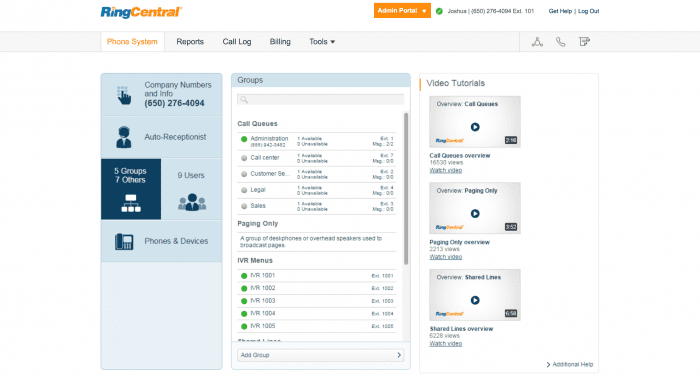 RingCentral call center software pricing