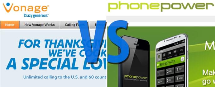 Phone Power vs Vonage Comparison